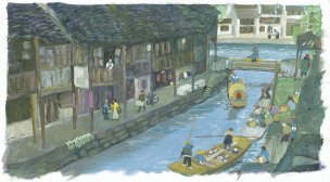 近现代 周翔 水粉作品-05-36x66 [人物]