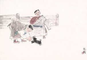 近现代 周思聪 册页20开-11 55X38[人物]