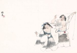近现代 周思聪 册页20开-19 55X38[人物]