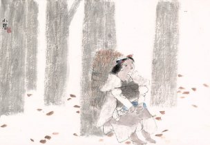 近现代 周思聪 册页20开-18 55X38[人物]