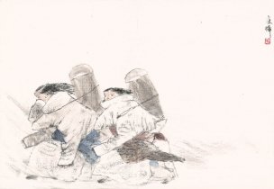 近现代 周思聪 册页20开-13 55X38[人物]