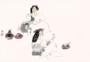 近现代 周思聪 册页20开-05 55X38[人物]
