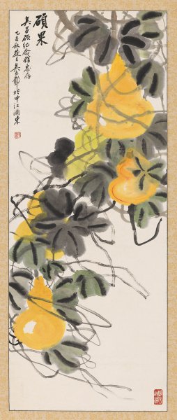 近现代 吴长邺 葫芦图轴47x119[花鸟]