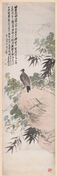 近现代 吴昌硕 花鸟图轴49x157[花鸟]