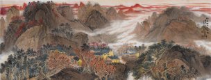 近现代 吴广 浩荡神州好个秋60X158[山水]