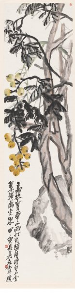 近现代 吴昌硕 枇杷图轴40x161[花鸟]