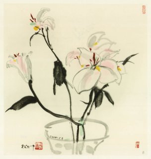 近现代 吴冠中 丁香47.85-50.46cm[花鸟]