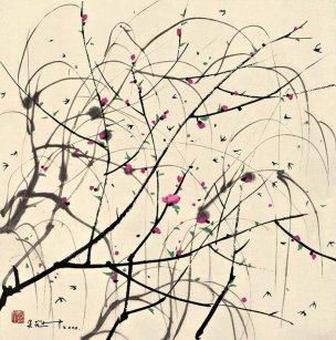 近现代 吴冠中 2000-春燕 85x86[花鸟]