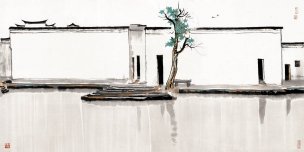 近现代 吴冠中 双燕-9800 139x70[山水]