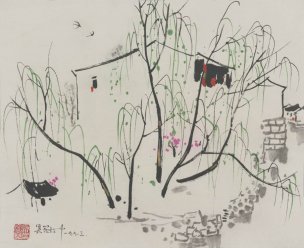 近现代 吴冠中 春 62x51[山水]