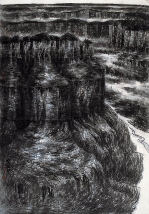 近现代 吕云所 屹立千秋105x72-66.6x46.3[山水]