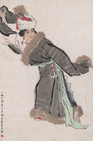 近现代 叶浅予 藏族舞 69x105[人物]
