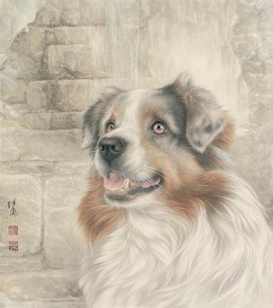近现代 刘继彪 021单小狗 25X28[走兽]
