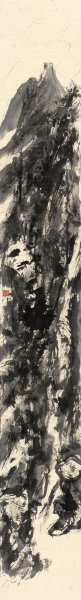 近现代 刘知白 泼墨山水九条屏08-133.5x18 [山水]
