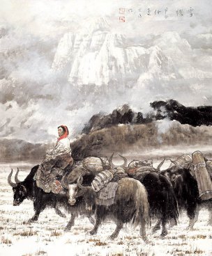 近现代 刘大为 雪线  62X75[人物]