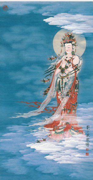 近现代 刘小敏 大悲观音 80x154[人物]
