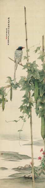 近现代 刘奎龄 花禽十二条屏CA0904019-16 [花鸟]
