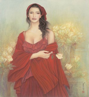 近现代 冯长江 金色玫瑰-538MB 83×90[人物]