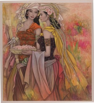 近现代 冯长江 巴里岛节日-X 89×97[人物]