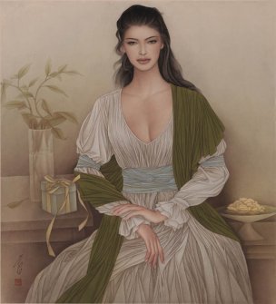 近现代 冯长江 青春 84×92[人物]