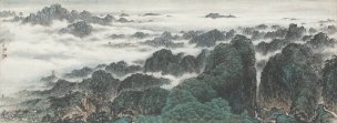 近现代 关山月 井岗山 131x48[山水]