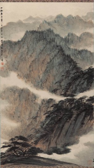 近现代 傅抱石 蜀山图 纸本65.3x108.1[山水]