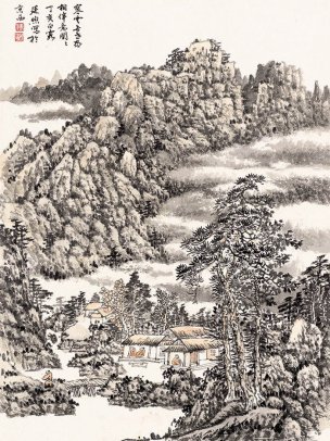 近现代 傅廷煦 ca0710009-山水册页八开-01 23×30[山水