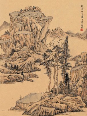 近现代 傅廷煦 ca0907049-册页12开-07 23x30[山水]