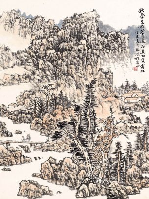 近现代 傅廷煦 ca0710009-山水册页八开-05[山水]