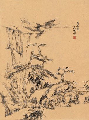 近现代 傅廷煦 ca0907049-册页12开-04 23x30[山水]