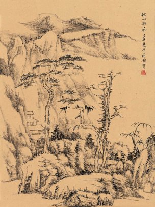 近现代 傅廷煦 ca0907049-册页12开-12 23x30[山水]