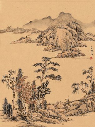近现代 傅廷煦 ca0907049-册页12开-03 23x30[山水]