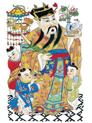 近现代 佚名 门神画A093041 34x47[人物]