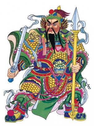 近现代 佚名 门神画A093030 34x47[人物]