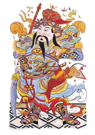近现代 佚名 门神画A093012 34x47[人物]