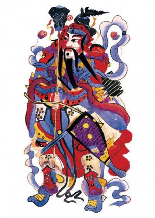 近现代 佚名 门神画A093002 36.5x51.5[人物]