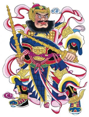 近现代 佚名 门神画A093027 34x47[人物]