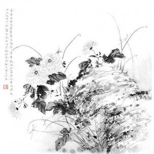 近现代 佚名 菊花图1[花鸟]