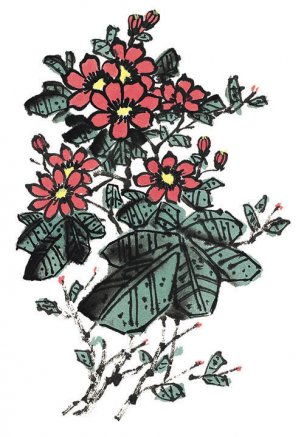 近现代 佚名 花卉图册J173-69-国画百花争艳444[花鸟