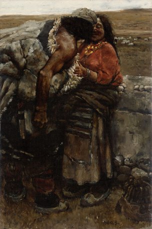 近现代 陈丹青 油画 52x78[人物]