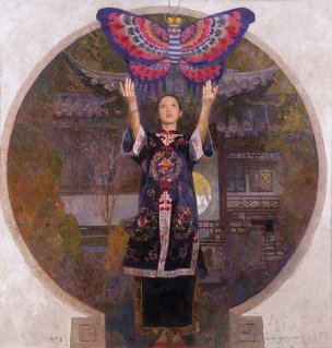 近现代 陈衍宁 油画 48x50[人物]