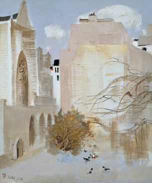 近现代 吴冠中 鸽 50x60[风景] 