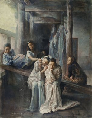 近现代 刘亚明 此岸 60x77[人物]