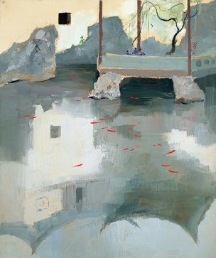 近现代 吴冠中 鱼乐 60x72[风景]