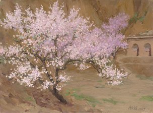 近现代 靳尚谊 桃花 39x29[风景] 