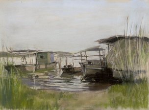 近现代 钱绍武 水粉画系列14-36x49[风景] 