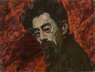 近现代 闻立鹏 油画 闻一多-36.8x49 副本[人物]