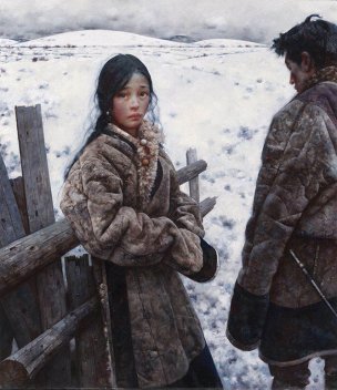 近现代 艾轩 油画 高原雪2[人物]