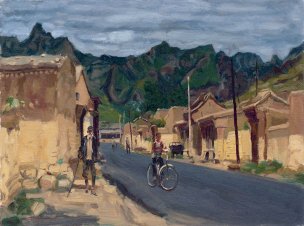近现代 杨飞云 山脚小村[风景]
