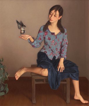 近现代 李贵君 飞鸟[人物] 